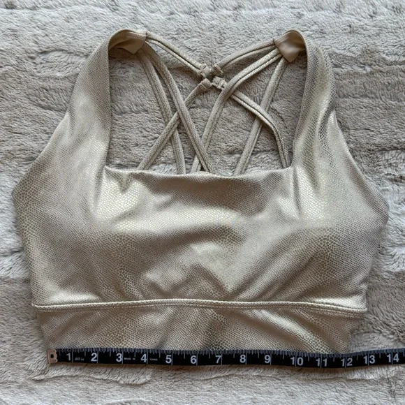 Buffbunny Collection Revolution Sports Bra in Gold Cobra Size M - Picture 4 of 6